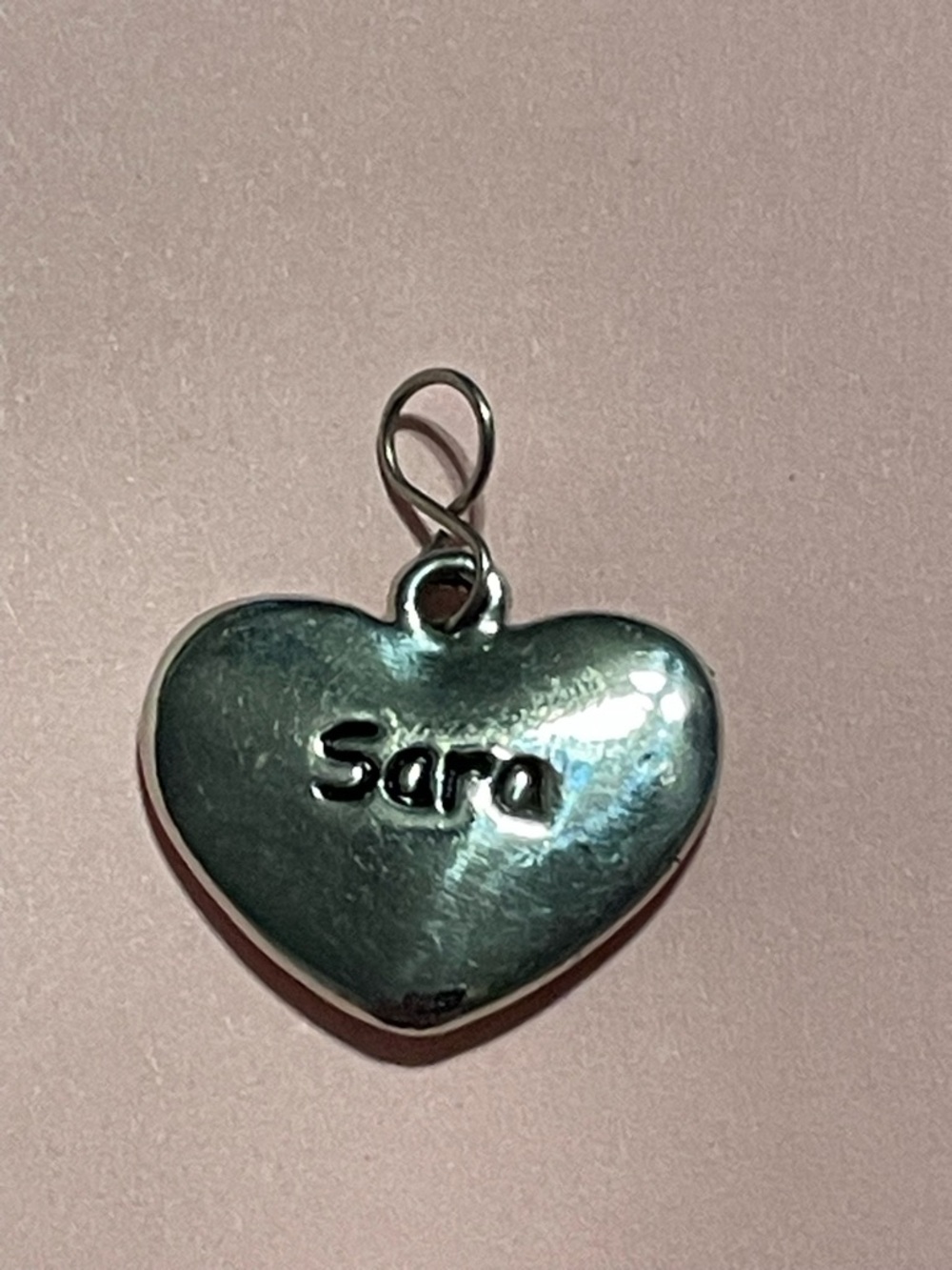 Sara Personalized Heart Puff Pendant #9166 💎